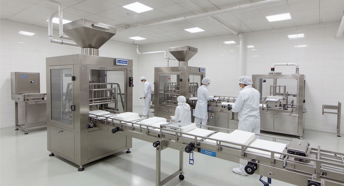 Dairy processing facility with industrial bag filling equipment#1.9