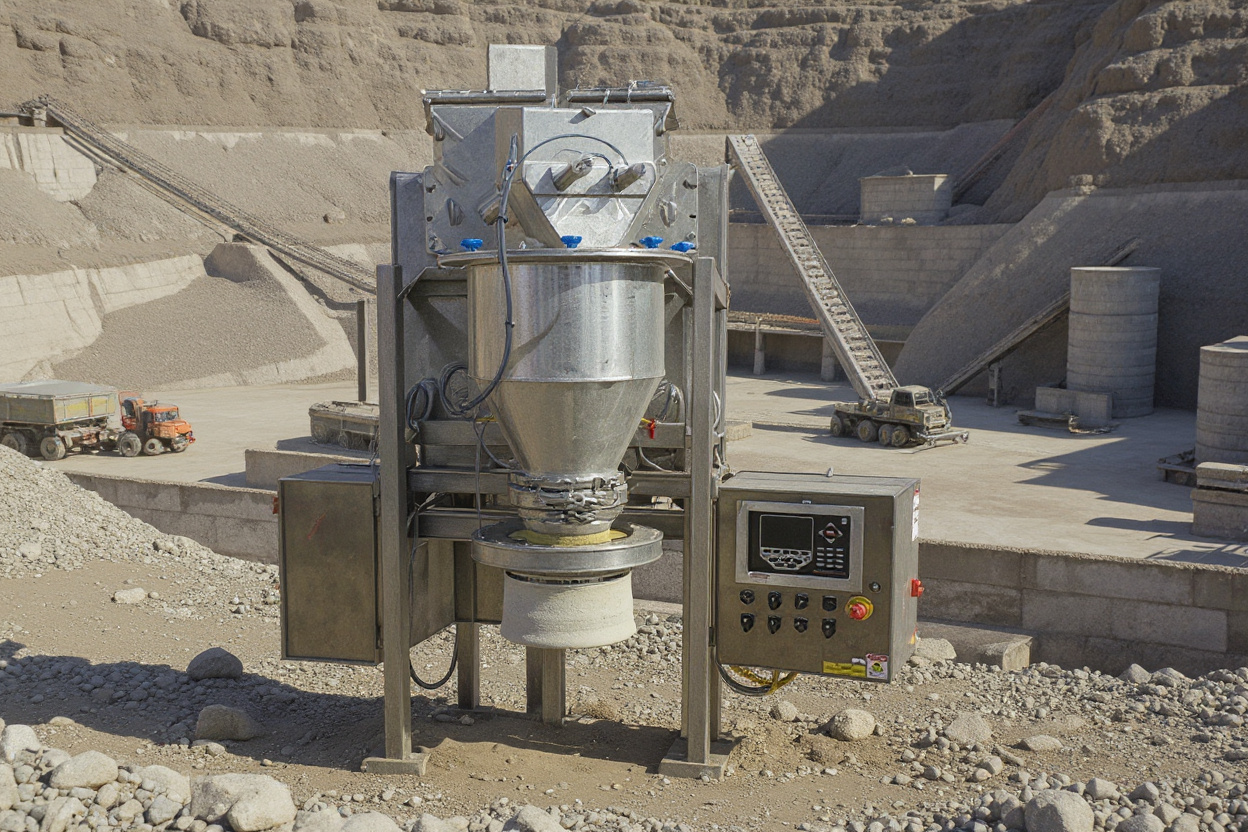 Mining operation with heavy-duty bulk bag equipment for cement and mineral processing#1.6