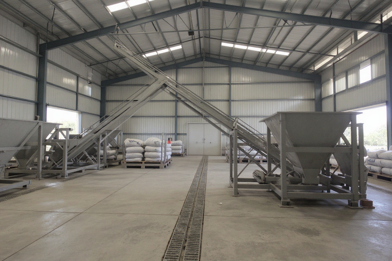 Agricultural facility with bulk bag equipment for fertilizers and agricultural products#1.6