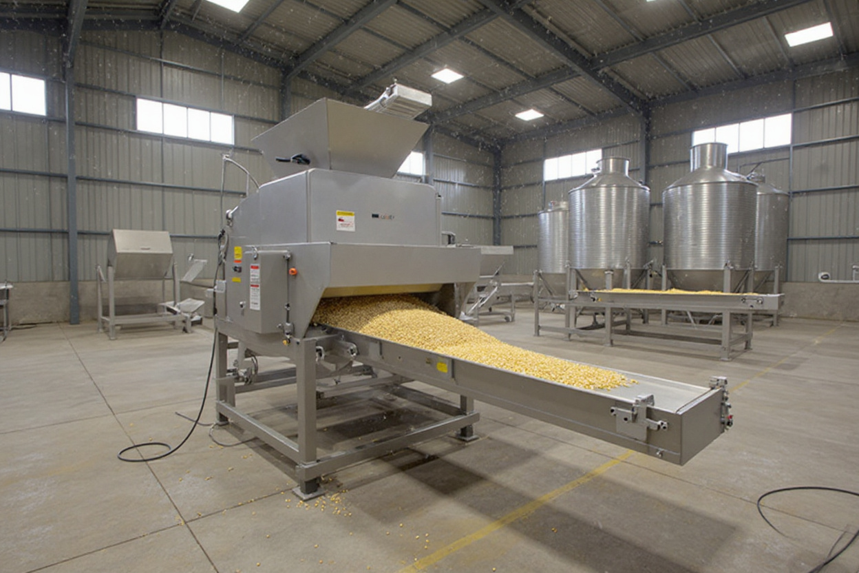 Agricultural grain packaging operation with Series 5A bag filler processing wheat and corn#1.5