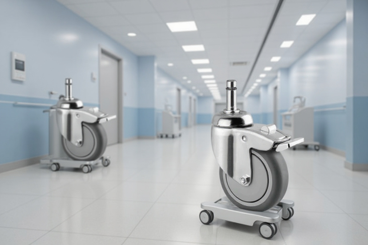 Healthcare facilities with specialized medical carts and equipment requiring high-quality casters for patient care environments#1.6