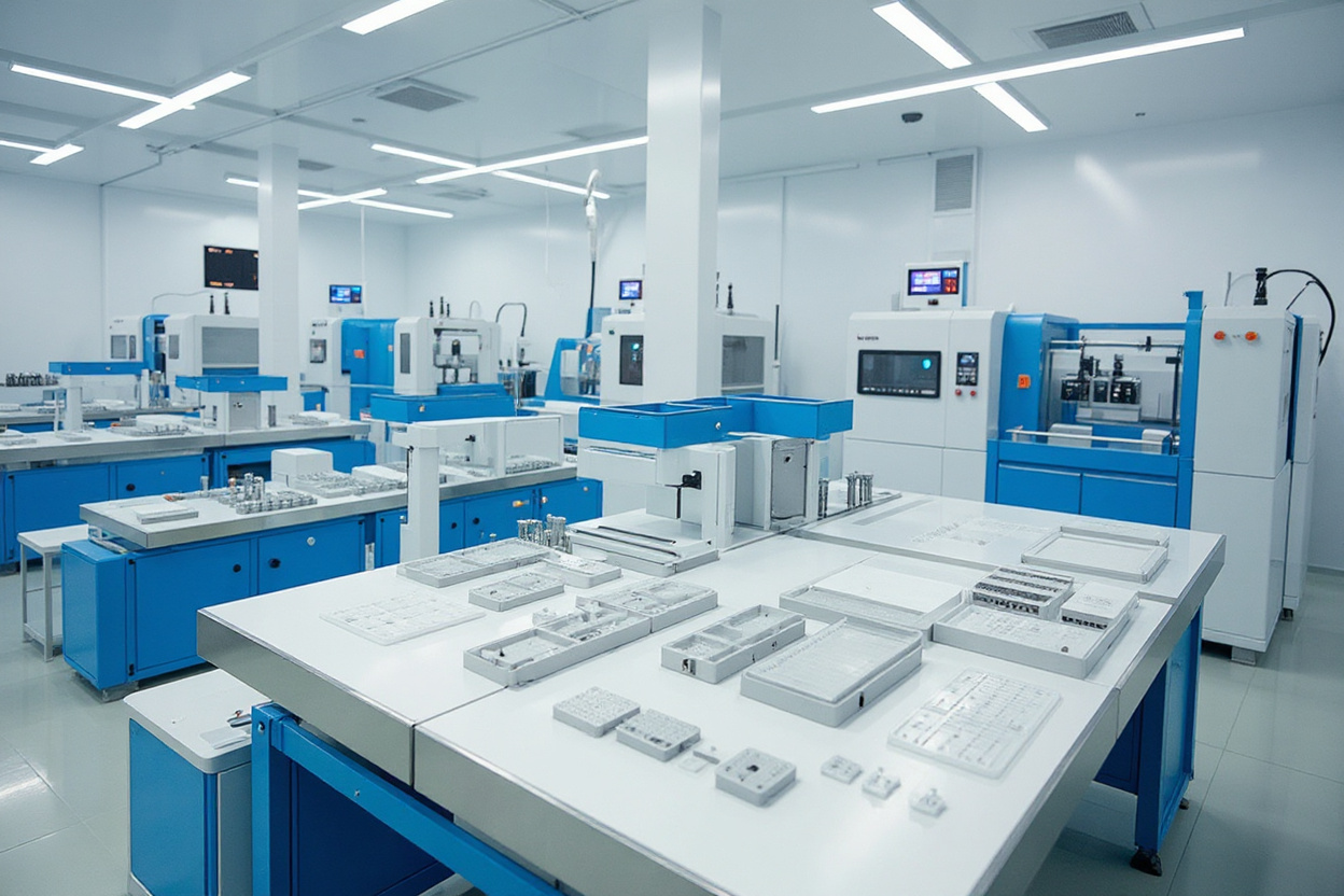 Medical device manufacturing with sterile plastic components and precision molding equipment#1.6