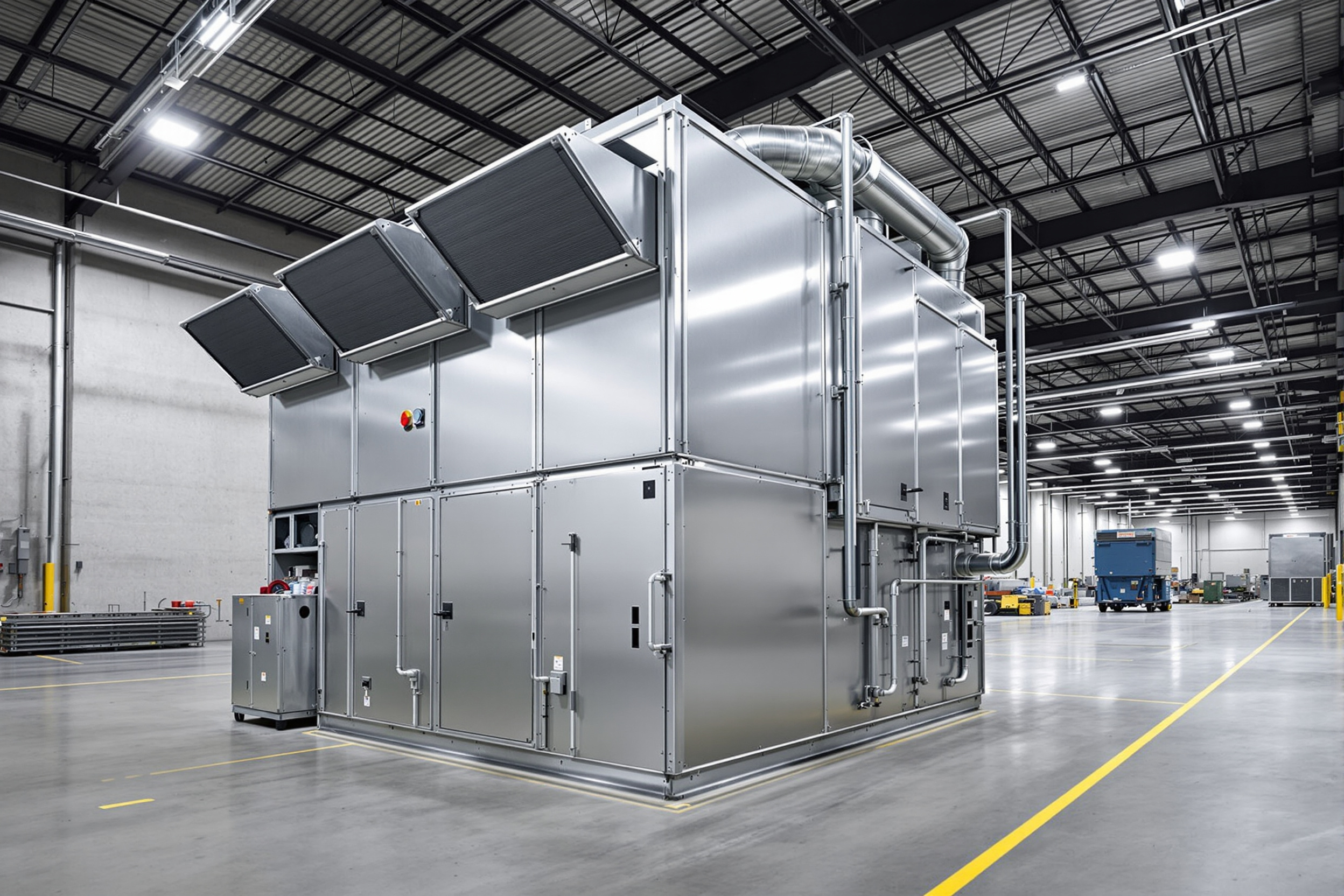 Industrial air handling system with large HVAC equipment and ventilation units#1.6