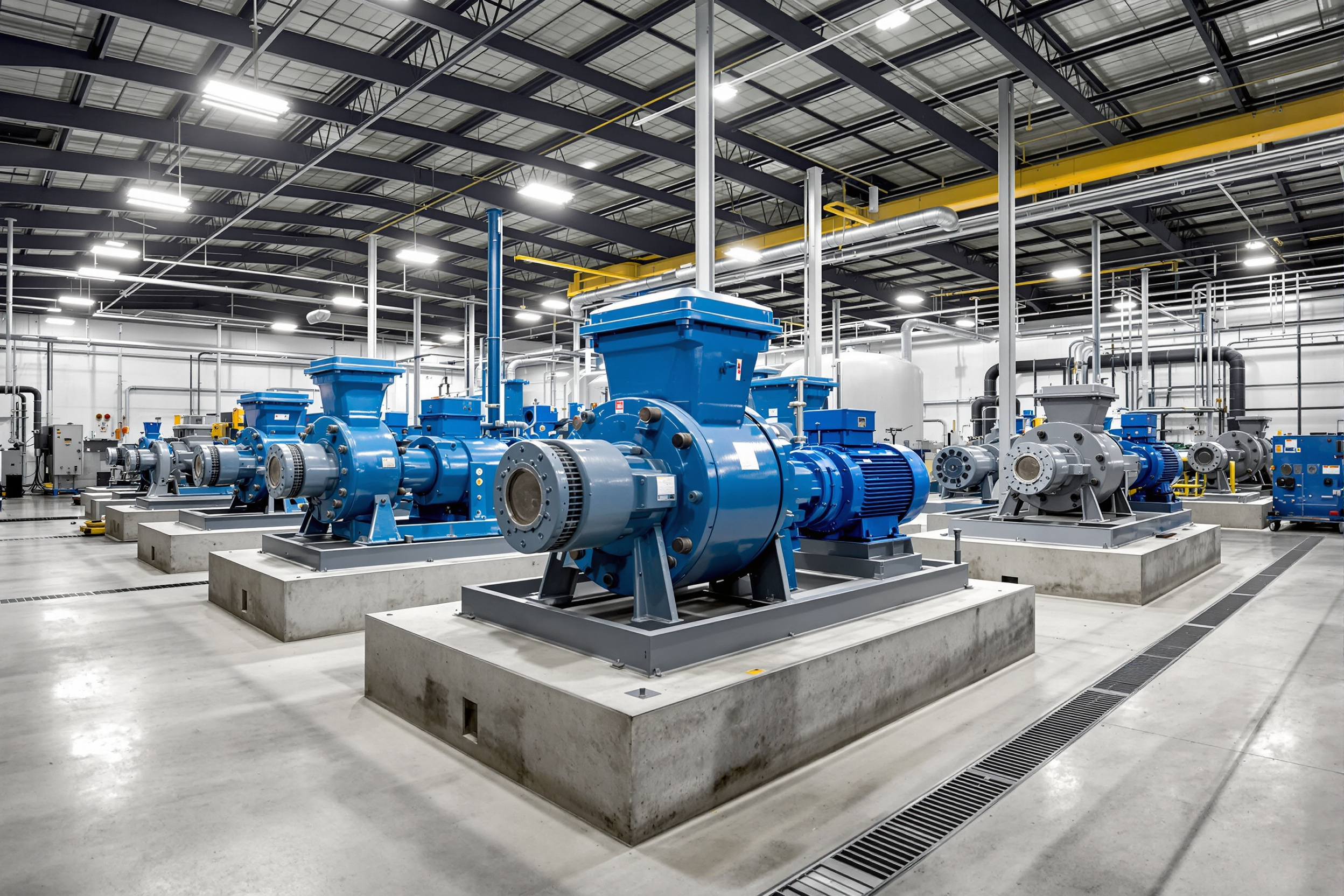 Industrial pumping systems with gear reducers for water treatment#1.5