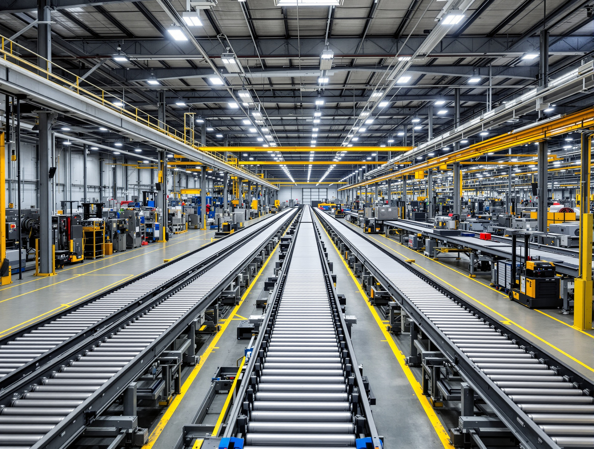 Industrial manufacturing facility with conveyor systems and material handling equipment#1.3