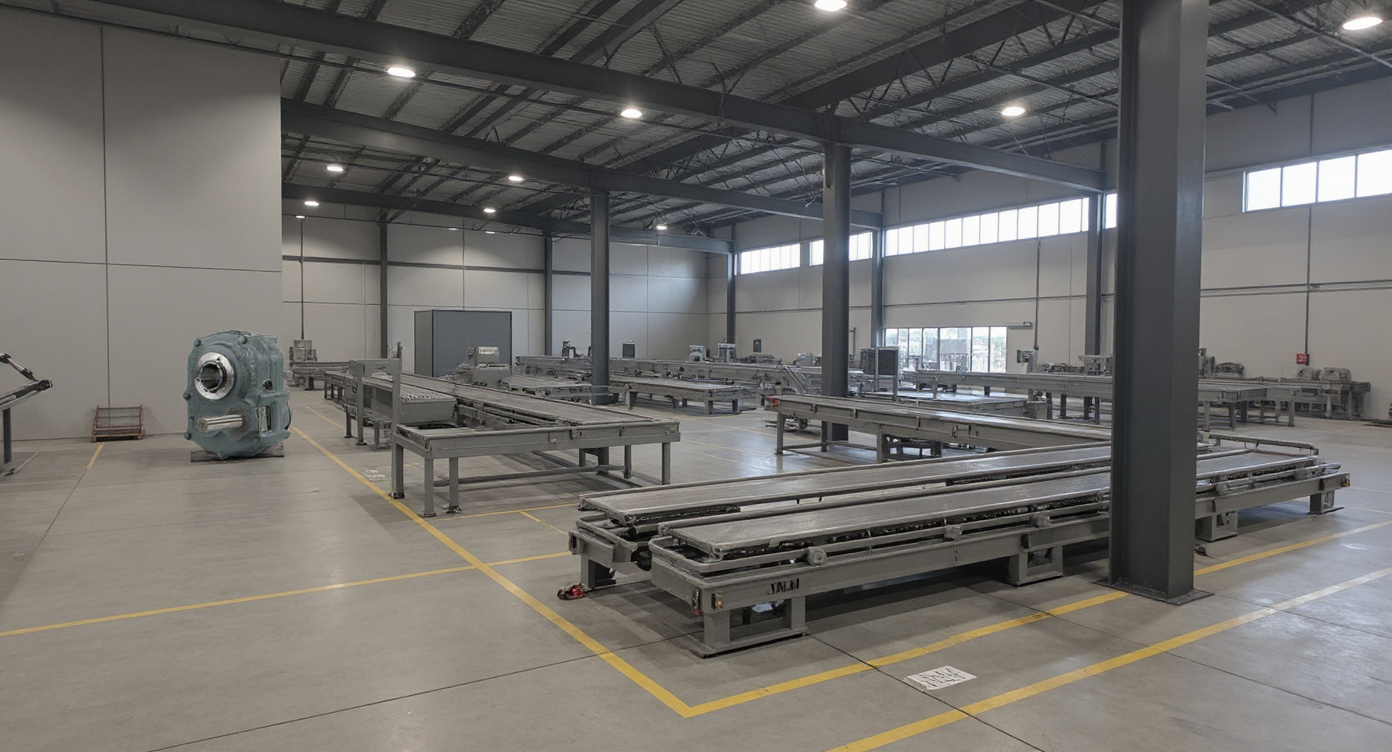 Material handling equipment and conveyors in industrial setting#1.9