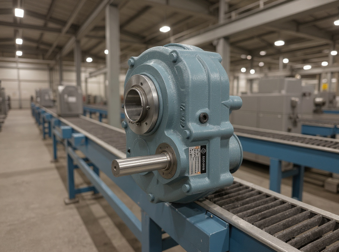 Power transmission gear reducer in industrial conveyor system application#1.3