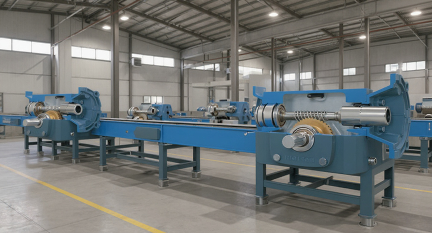 Industrial conveyor systems with right angle gear reducers for material handling#1.9