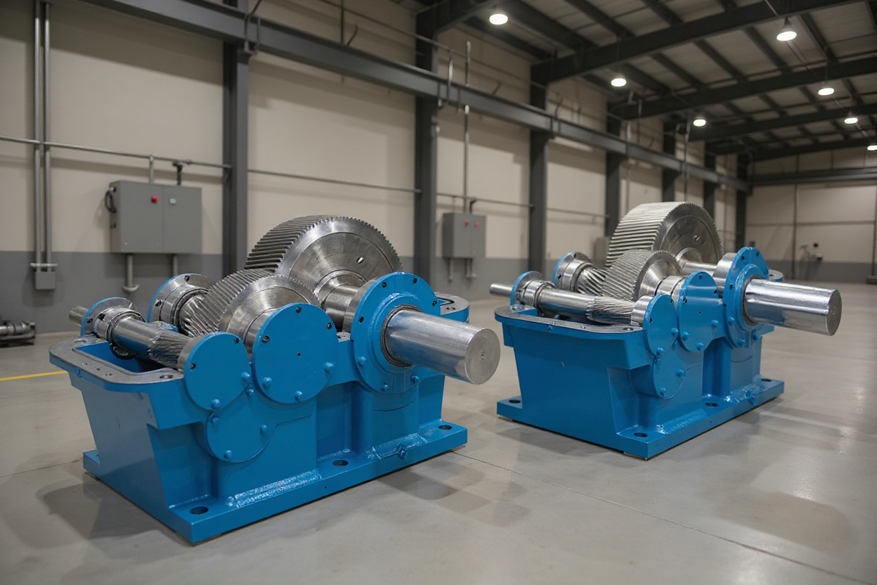 Industrial pumping systems with speed reducers for flow control#1.5