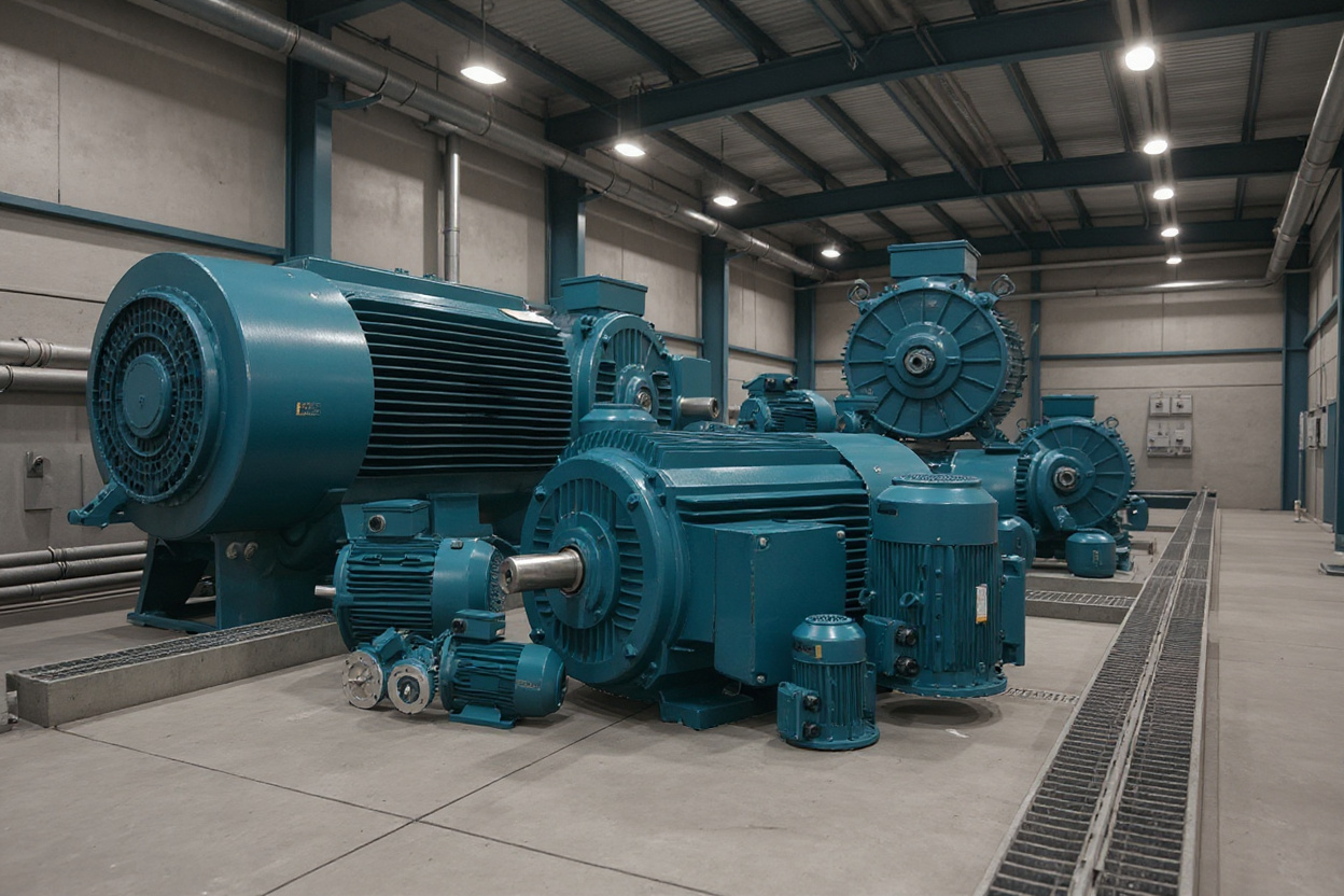 Industrial pumping station with motors and gear reducers#1.6