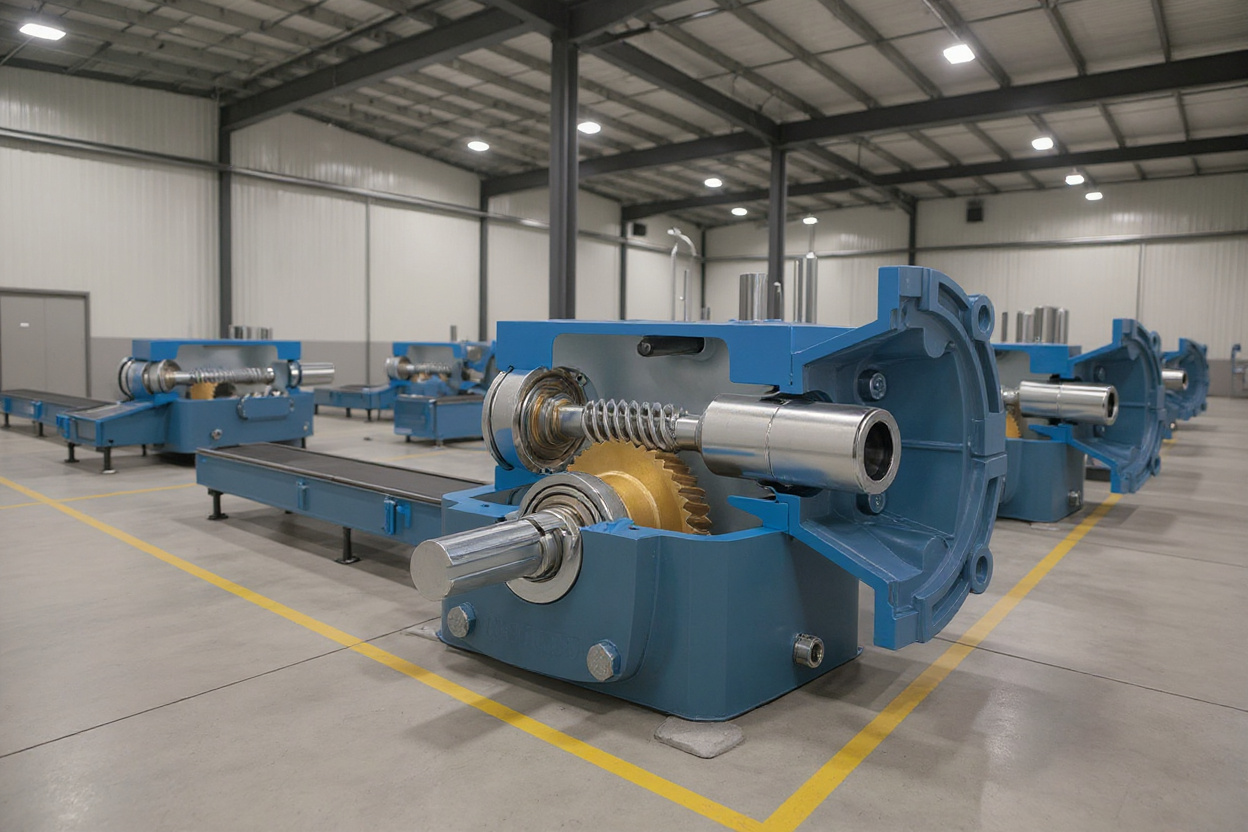 Material handling conveyor systems with worm gear speed reducers for industrial automation#1.5