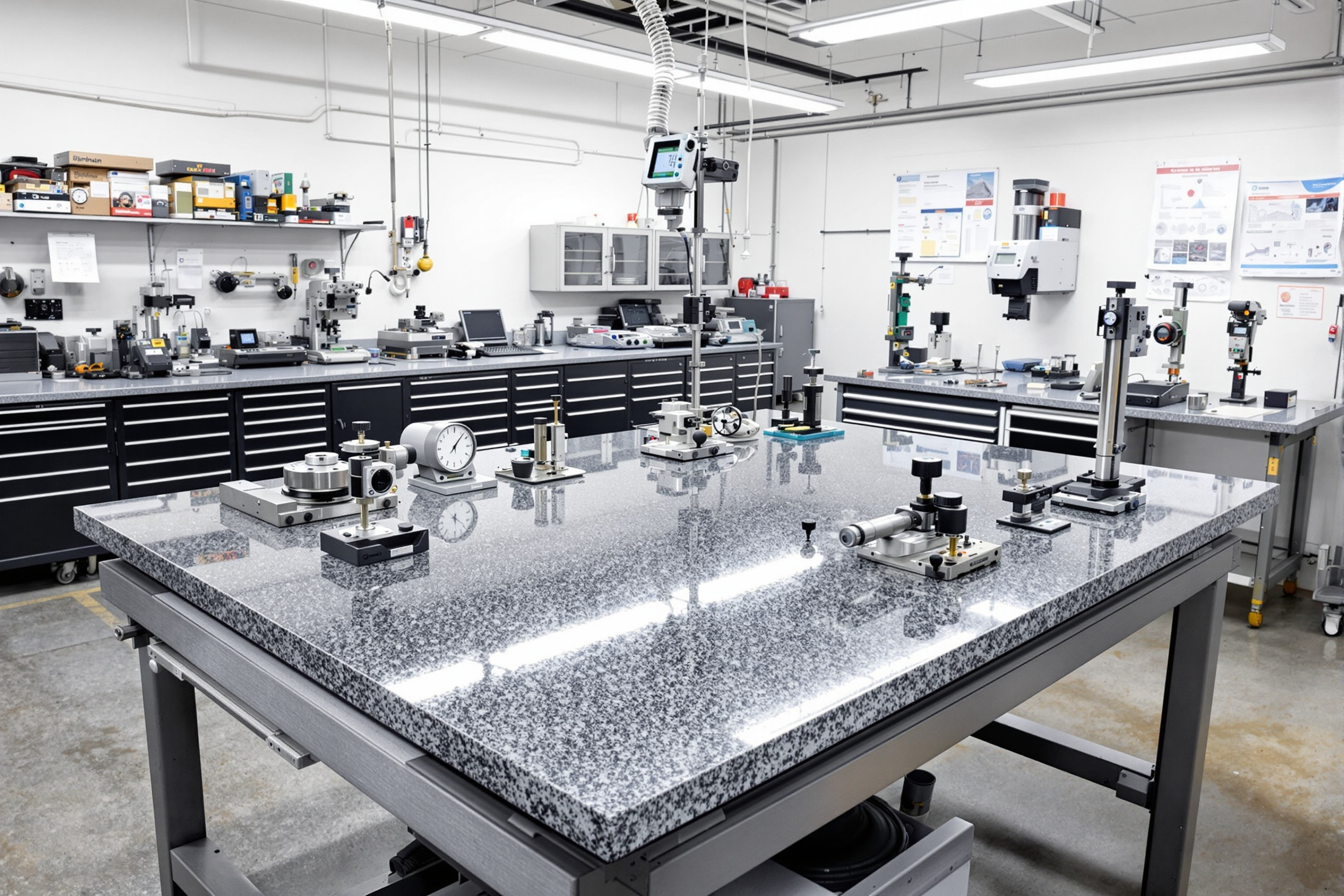 Surface plate calibration and rotary axis measurement equipment demonstrating comprehensive calibration services