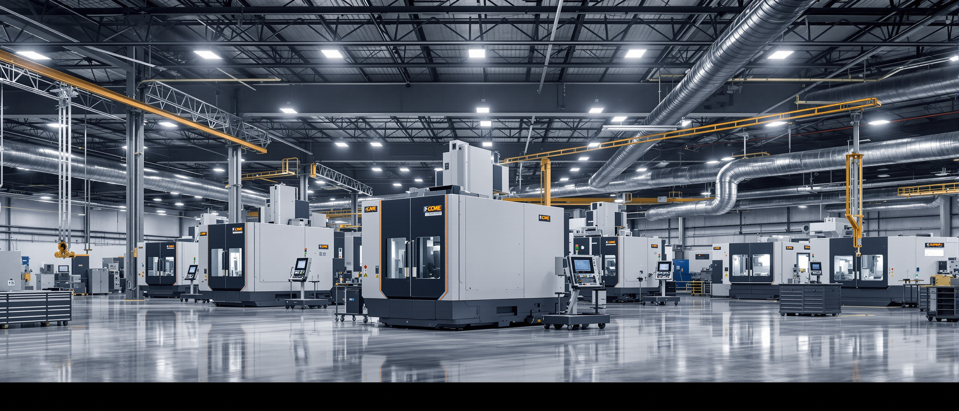 Technician performing linear calibration service on industrial manufacturing equipment
