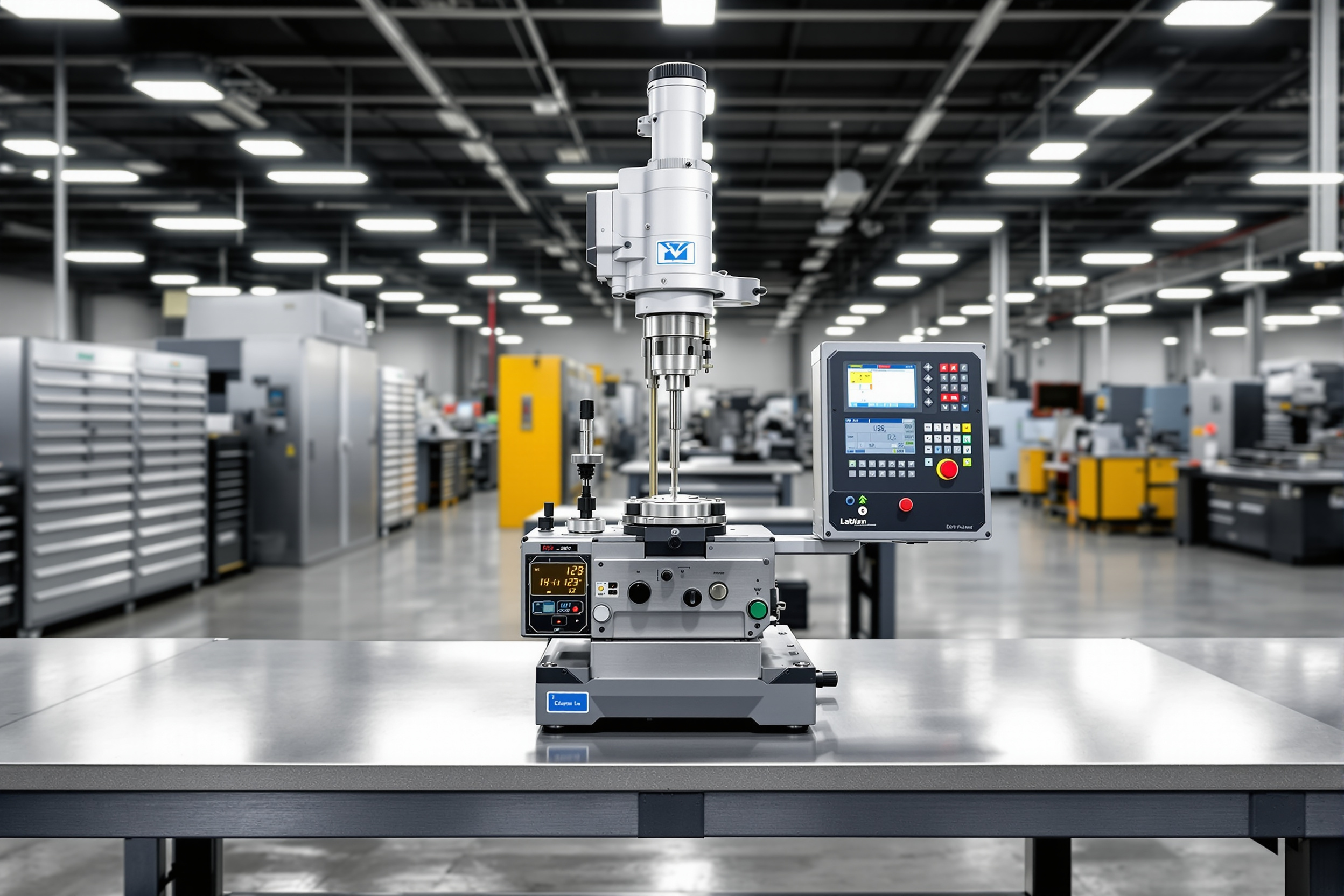 Machine tool calibration equipment showing precision measurement capabilities
