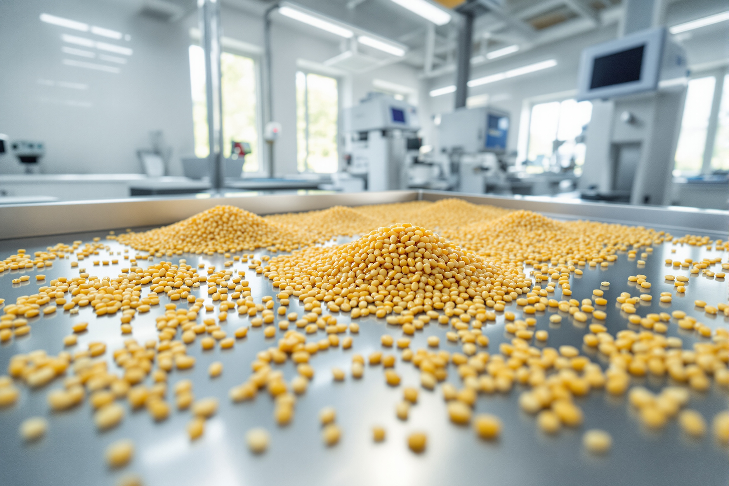 Premium quality millet grains being inspected with quality control certification and freshness testing procedures#1.6