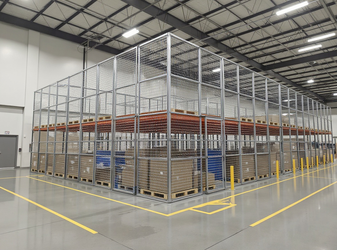 Warehousing security cage solutions for inventory management and theft prevention#1.3