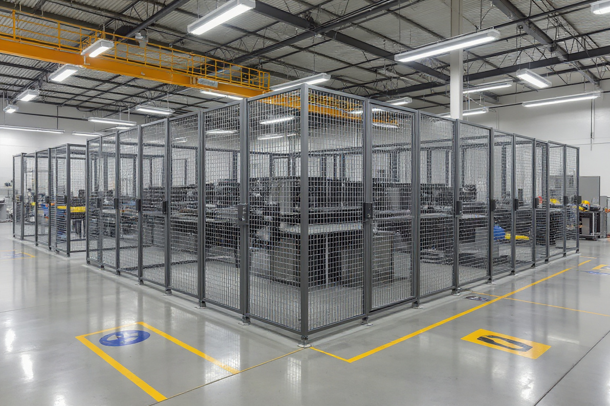 Manufacturing facility using security cages for tool crib and restricted area protection#1.6