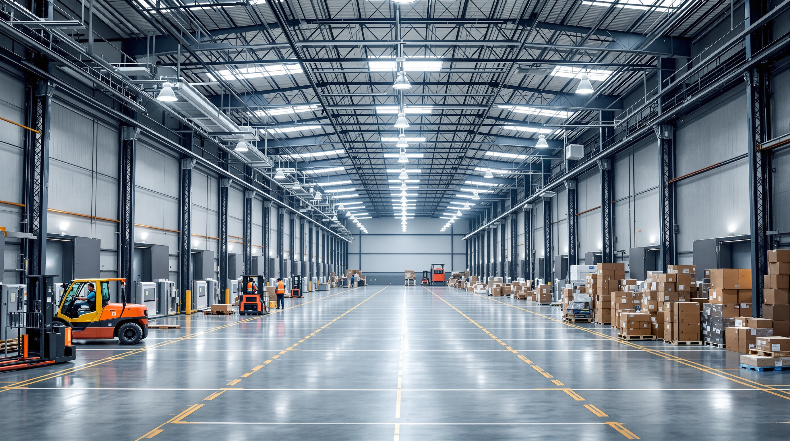 Distribution center with dock lift systems facilitating smooth cargo handling and logistics operations#1.9