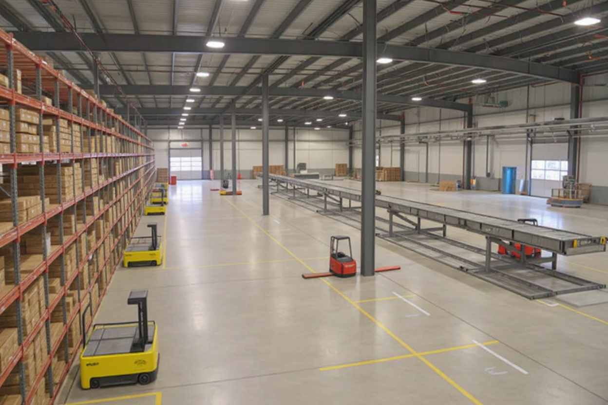 Warehousing facilities with heavy duty material handling equipment#1.6