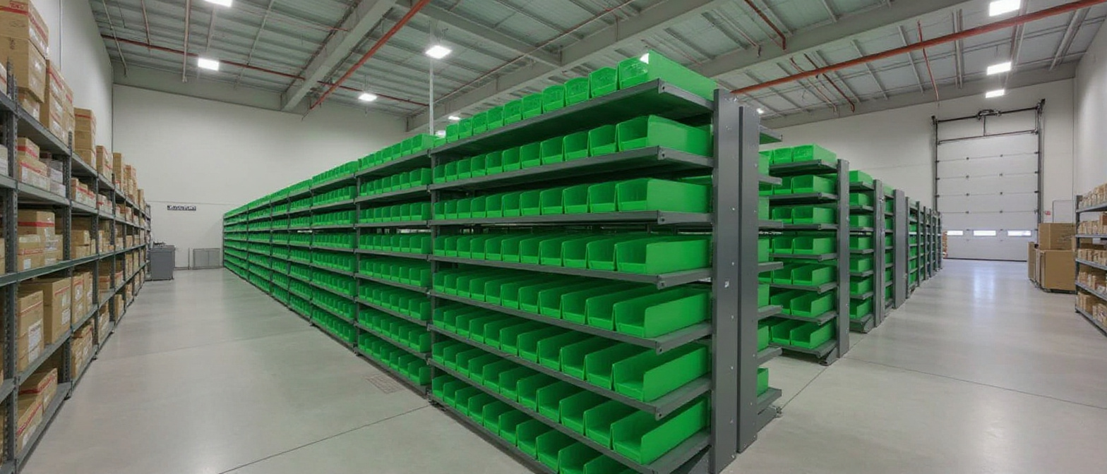 Distribution center with organized storage systems and efficient inventory management#16.9
