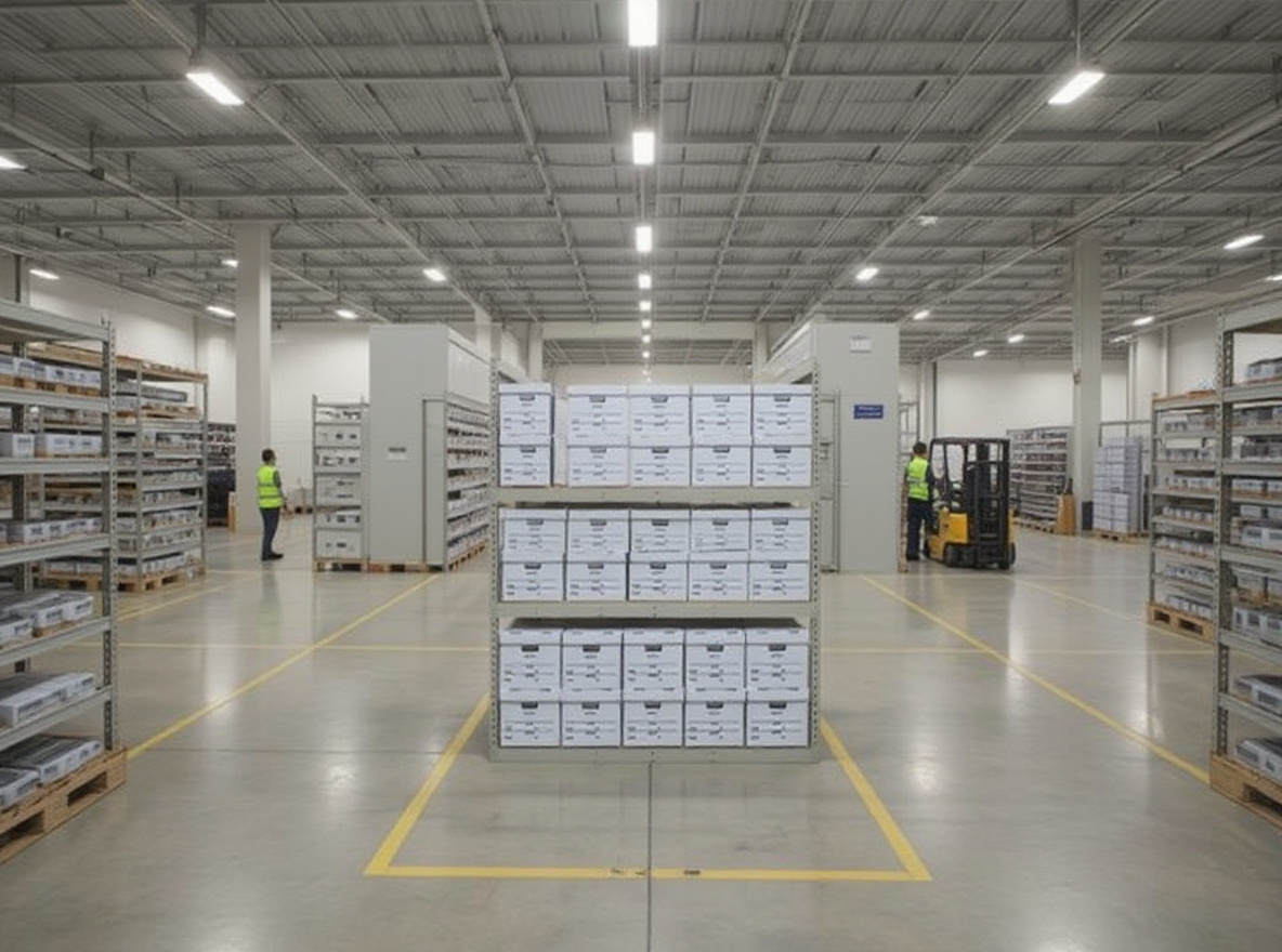 Manufacturing facilities with organized inventory storage#1.2