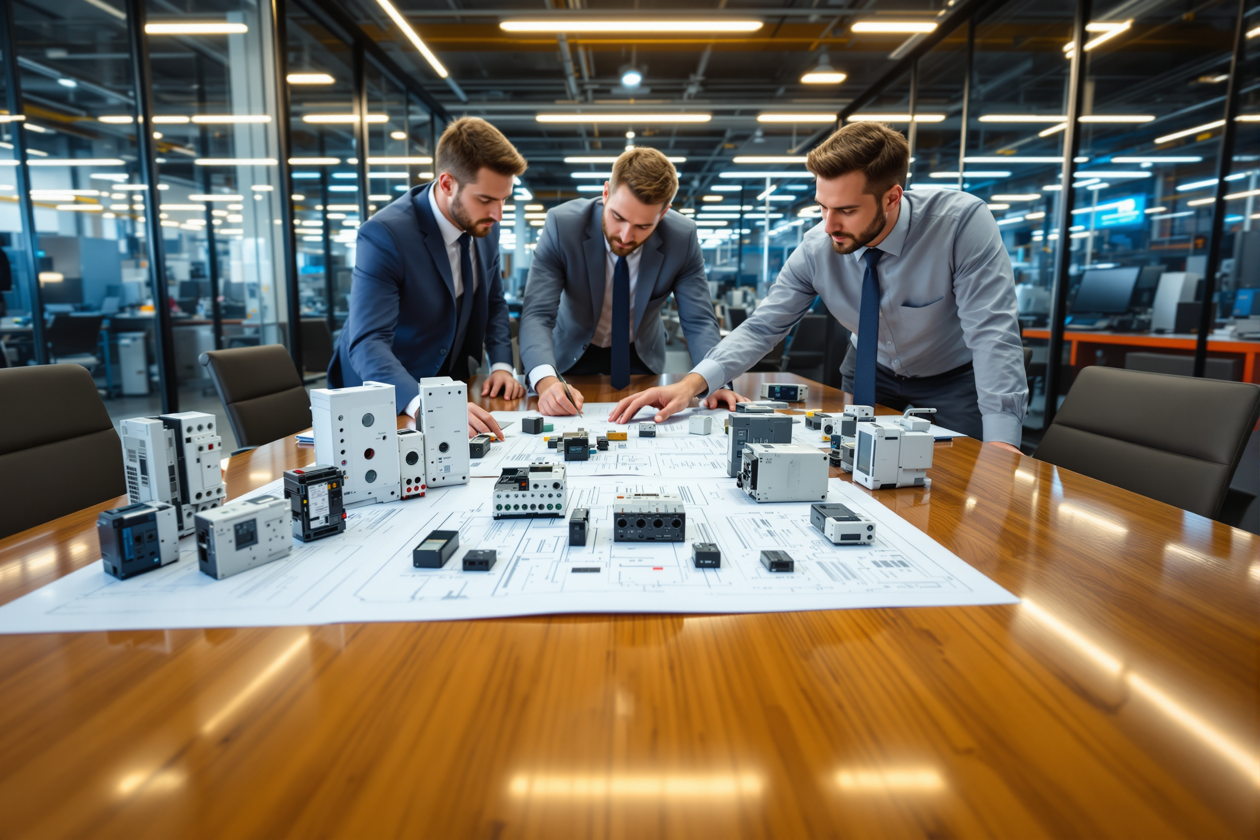 Technical sales team providing industrial electrical component consultation and support#1.6