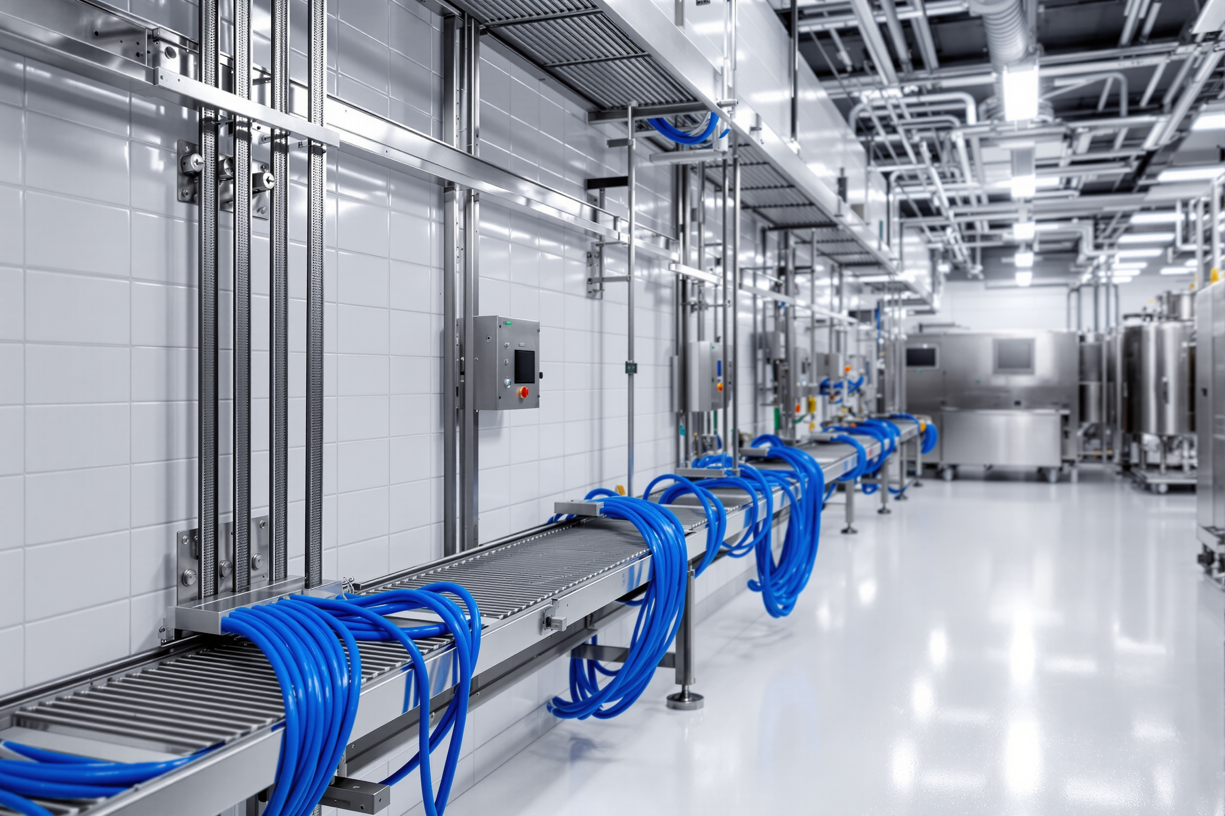 Food and pharmaceutical facility cable management with detectable and hygienic cable solutions#1.6