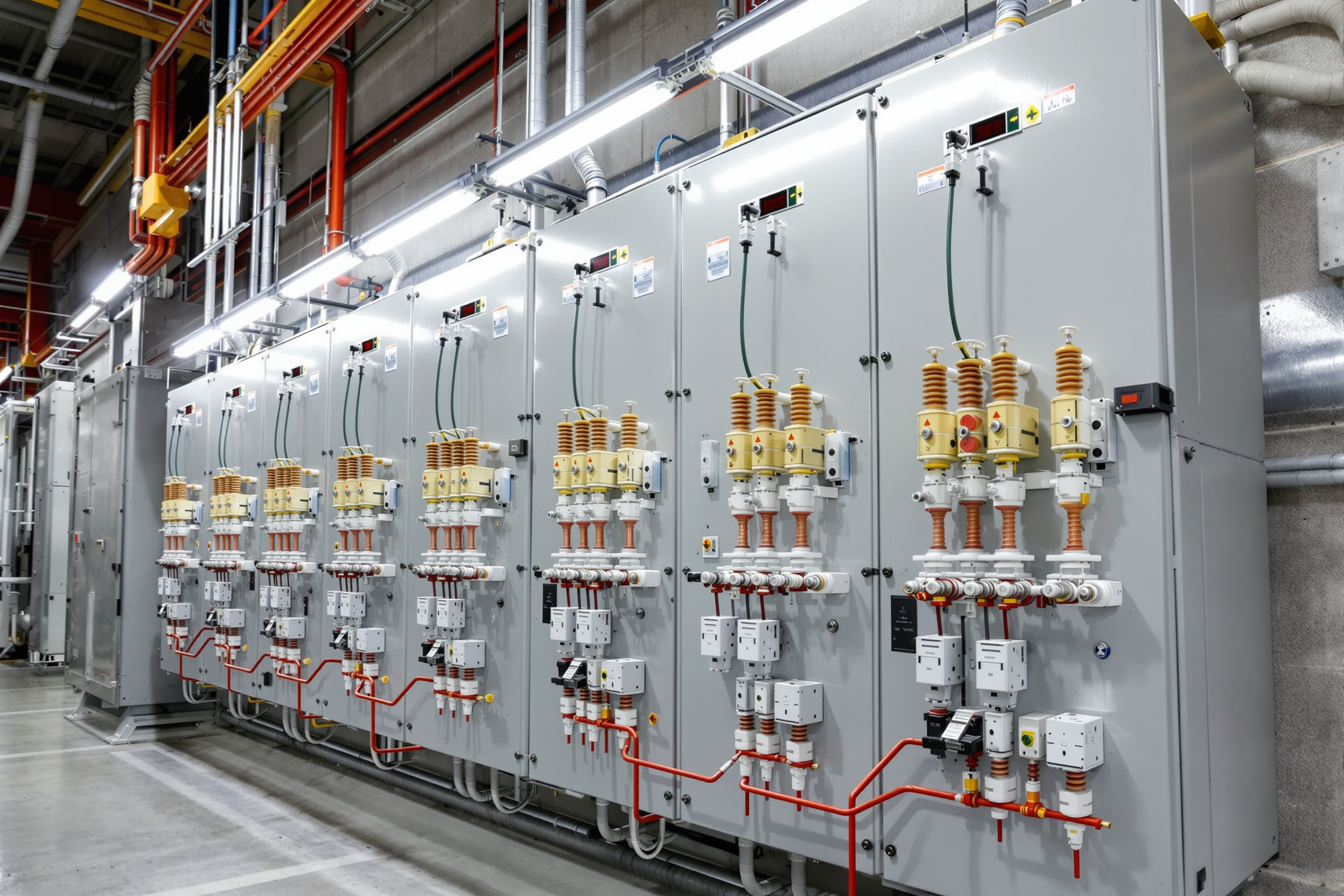 High current busbar installations in industrial electrical panels with multiple parallel conductors#1.6