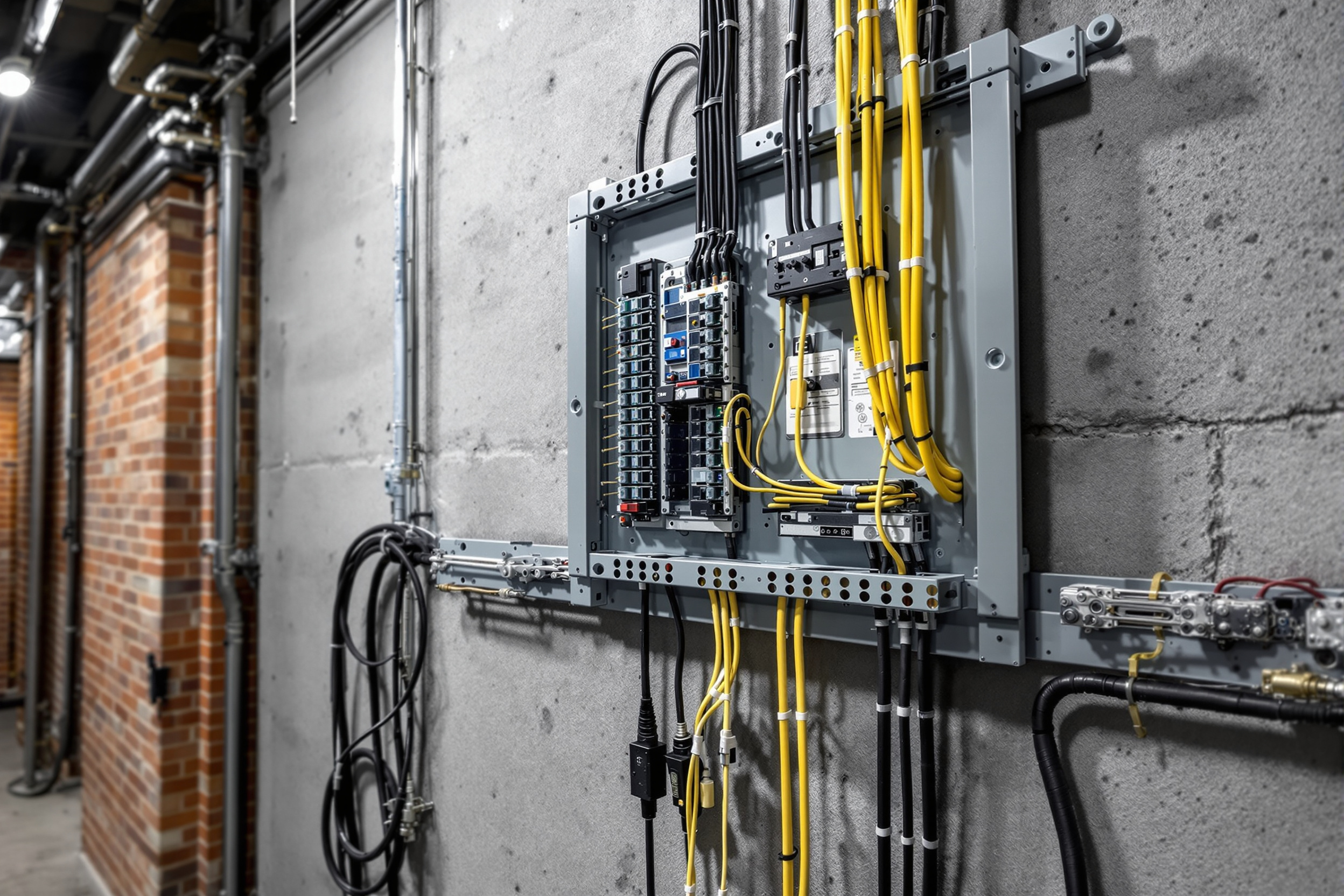 Electrical panel cable management with mounting holes#1.5
