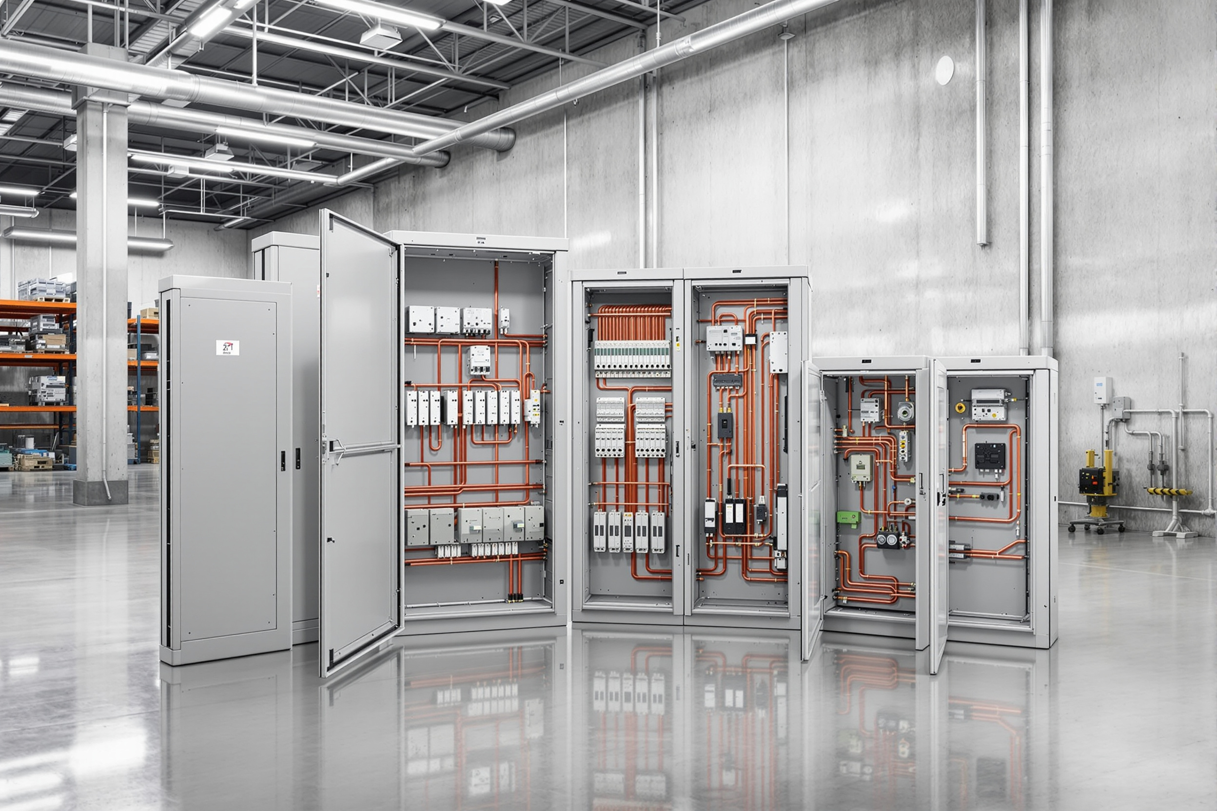 Electrical enclosures with busbar mounting systems and industrial equipment#1.6