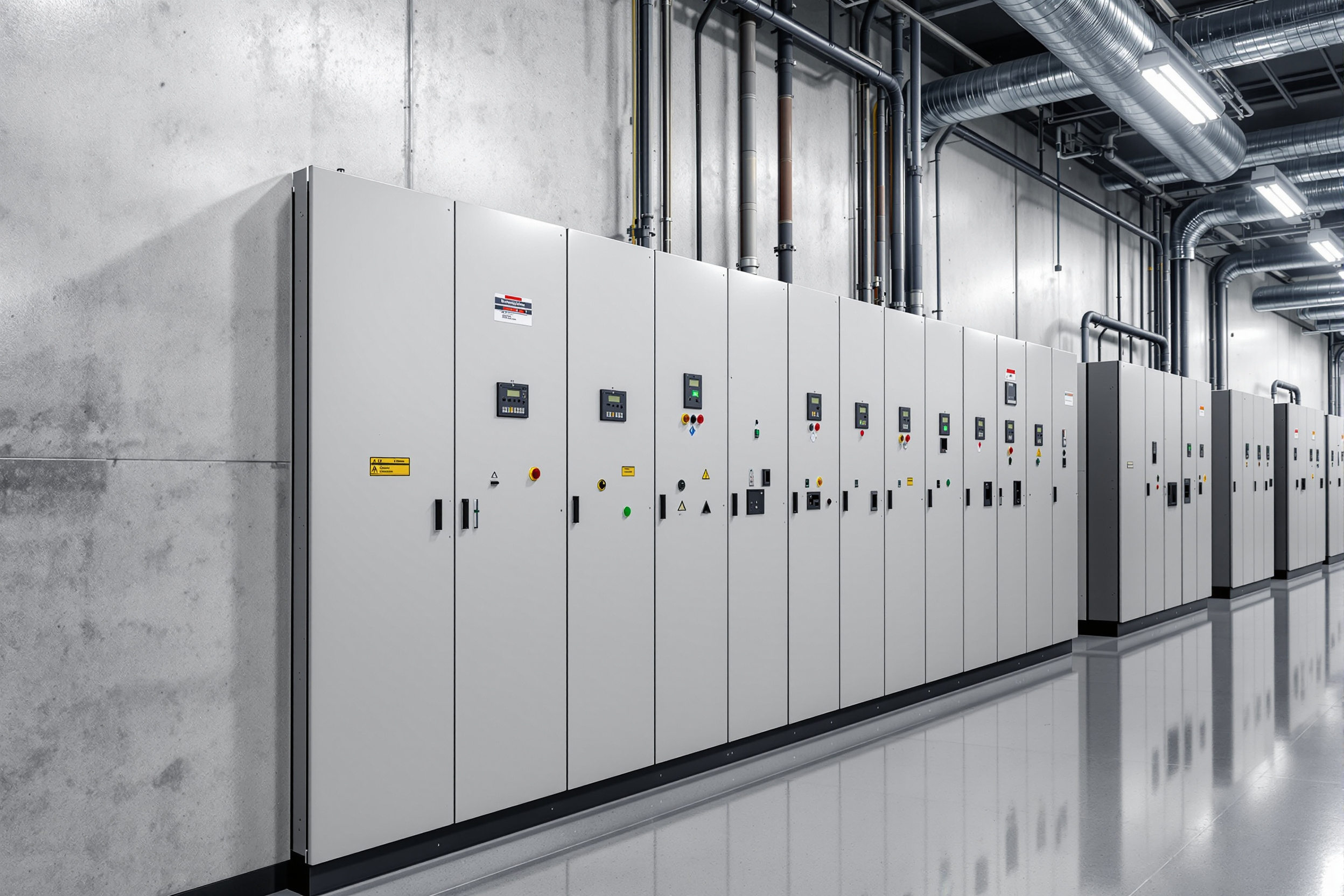 Electrical system protection infrastructure with motor control panels and safety equipment#1.5