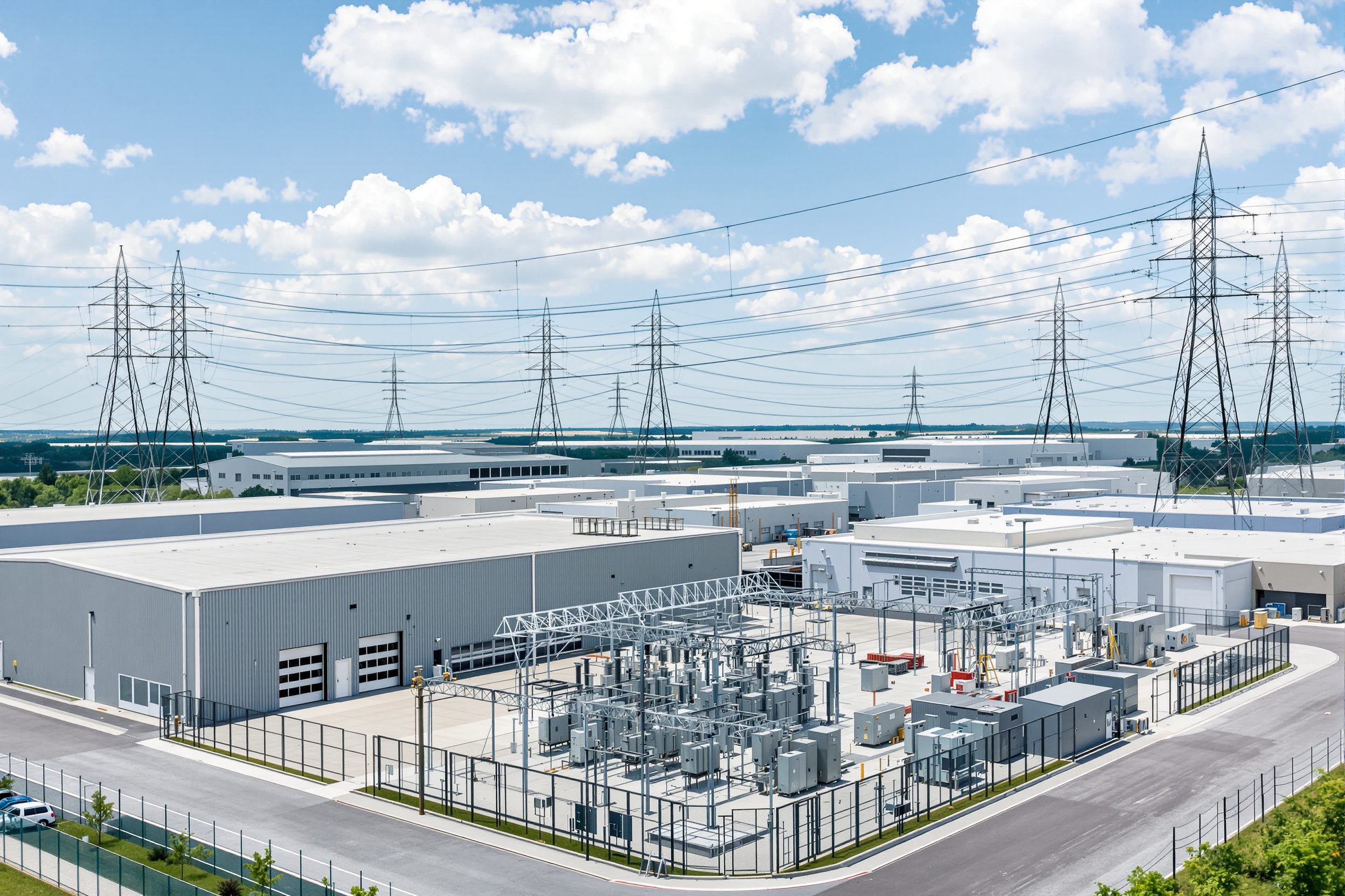 Commercial and industrial facilities with electrical power distribution infrastructure#1.5
